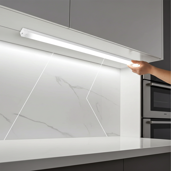 Slim LED Motion Sensor Night Light Bar - Rechargeable, White