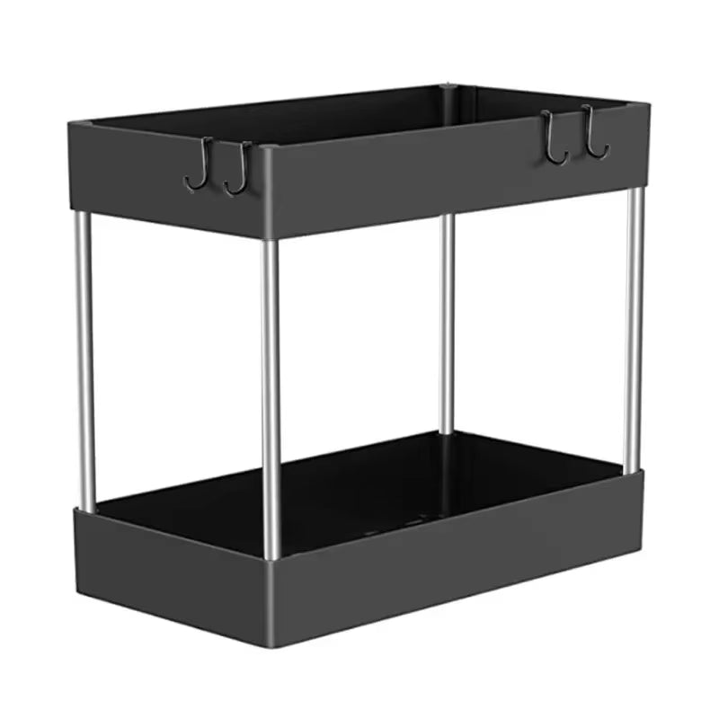 1/2 Pcs under Sink Storage Organizer 2 Tier Drawer Multipurpose Rack Cabinet under Sink Storage Rack Bathroom Kitchen Organizer