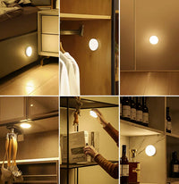 Led Motion Sensor Light USB Rechargeable PIR Wall Cabinet Stair Night Light Lamp