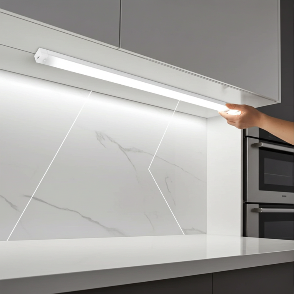 Slim LED Motion Sensor Night Light Bar - Rechargeable, White