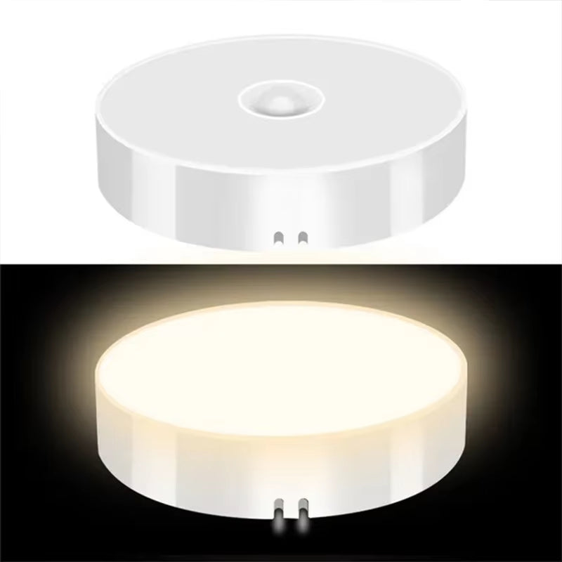PIR Motion Sensor LED Night Light USB Rechargeable Night Lamp for Kitchen Cabinet Wardrobe Lamp Staircase Wireless Closet Light