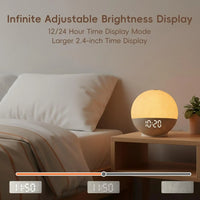 Sunrise Alarm Clock White Noise Sound Machine Wake up Light 30 Sleep Sounds Bluetooth Speaker Night Light for Bedroom Ideal Gift