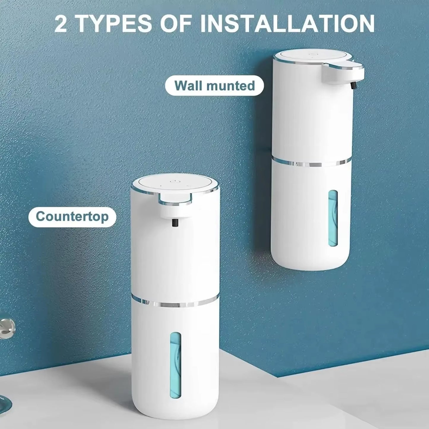 Automatic Soap Dispenser Touchless Foaming Soap Dispenser 380Ml USB Rechargeable Electric 4 Level Adjustable Foam Soap Dispenser