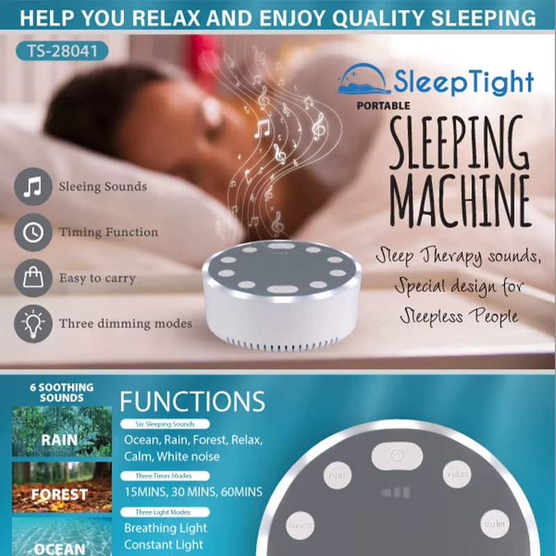 Intelligent Speaker White Noise Sleep Music Sound Adjustment Mood Sleeping Aid with Ambient Lighting