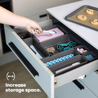 8Pcs/Set Drawer Draw Organisers Insert Storage Solution Tidy Socks Divider Box