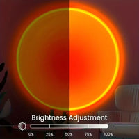 1Pc Vibrant Sunset Projection Light - 16-Color Spectrum, USB Remote Control, Dynamic Color Changing LED Light - Creates Warm Hom