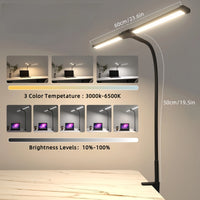 Double Single Head Led Clip Desk Lamp Dimmable Computer Table Lamps Monitor Light Architect Table Lamp for Office Reading Lights