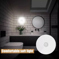 Led Motion Sensor Light USB Rechargeable PIR Wall Cabinet Stair Night Light Lamp