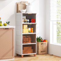 4-Tier Storage Bins Stackable Storage Containers with Magnetic Doors