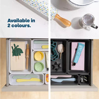 8Pcs/Set Drawer Draw Organisers Insert Storage Solution Tidy Socks Divider Box