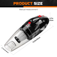 Mini Cordless Vacuum Cleaner Car Handheld Vacuum Power Suction USB Rechargeable